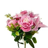 Bukiet róża lilia różowy