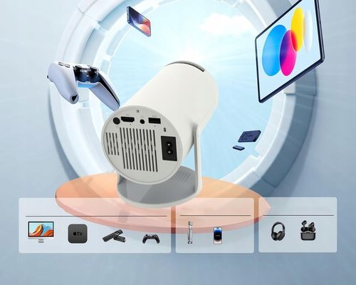 PROJEKTOR ANDROID 4K MINI PRZENOŚNY RZUTNIK WIFI SMART TV OBROTOWY LED FHD na Arena.pl