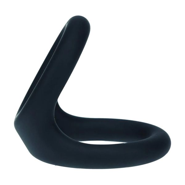 Double O Silicone Cockring - L - Black zdjęcie 4