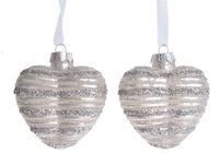 Kpl 2 bombek szklanych serc