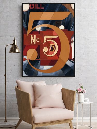 Plakat plakaty Demuth liczba pięć 61x91 cm w czarnej ramie na Arena.pl