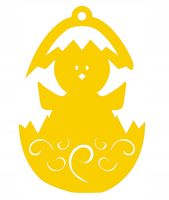 5. Zawieszka ażurowa jajko święta WIELKANOC kurka