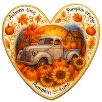 CIASTKO LUKROWANE WHITE PEARL PICKUP ROZ.XL SERCE JESIEŃ RĘCZNIE ROBIONE