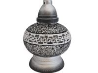 ZNICZ LAMPION NA GRÓB KULKA MOZAIKA PASEK SREBRO+WKŁAD