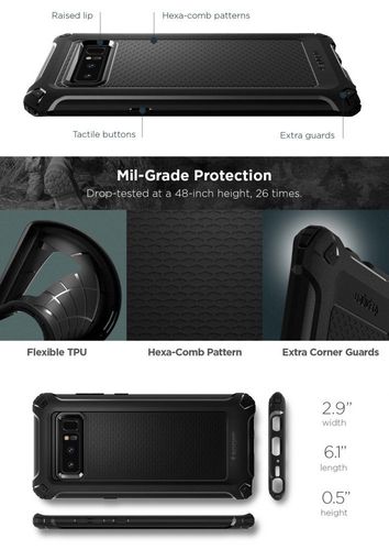 SPIGEN RUGGED ARMOR EXTRA GALAXY NOTE 8 BLACK na Arena.pl