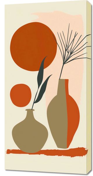 Obraz 50x100cm Wazy w Czerwieni zdjęcie 1