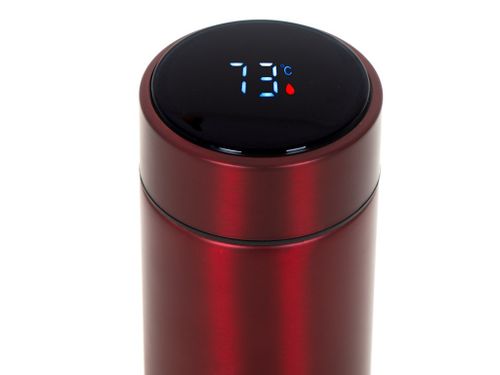 Kubek termiczny termos smart LED 500ml bordowy na Arena.pl
