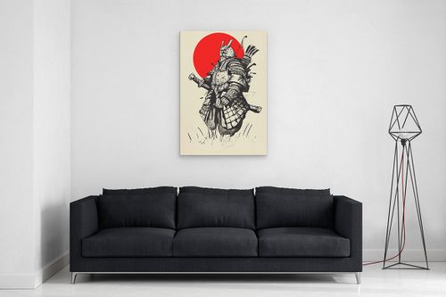 OBRAZ NA PŁÓTNIE CANVAS SOWA SAMURAI 70X100 CM na Arena.pl