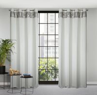 Zasłona gotowa na przelotkach JASPER 140x250 Eurofirany biało/srebrna