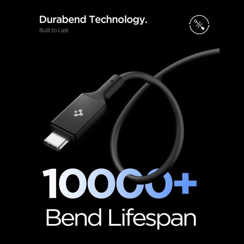 spigen eb10020cc essential type-c cable 100w 200cm black na Arena.pl