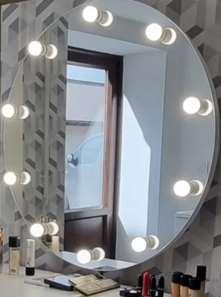 Lustro okrągłe SILVER do makijażu / makeupu 90 cm zdjęcie 1