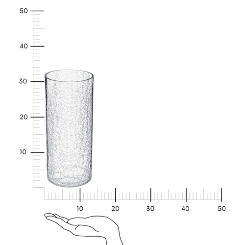 Wazon Craquele 30 cm transparentny na Arena.pl