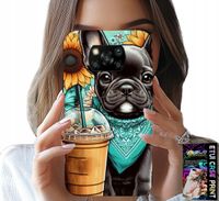 ETUI DO XIAOMI POCO X3 - BULDOG COFFI LOVE, SŁONECZNIKI, PSI CASE