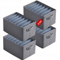 Zestaw Organizerów NA UBRANIA Pojemniki do SZAFY szuflady BIELIZNĘ