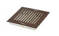 KRATKA METALOWA SKOŚNA W RAMCE Z SIATKĄ 14*14CM BRĄZ - RX 02-705BR