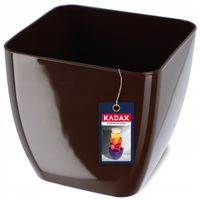 DONICZKA OSŁONKA NA KWIATY KWADRATOWA BRĄZOWA 12CM