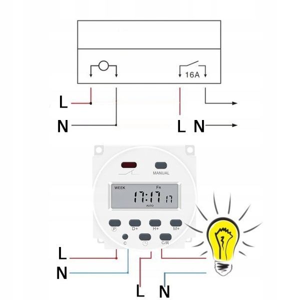 Włącznik Wyłacznik CZASOWY 230V PROGRAMATOR TIMER zdjęcie 2