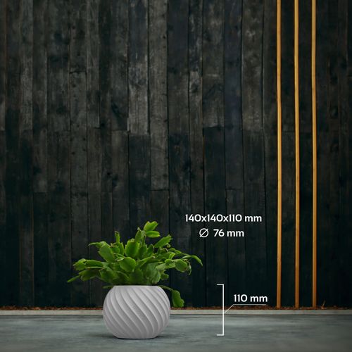 Doniczka okrągła Bauble BVM | Biały Mat, Kolor Biały Mat, Concrette, Wymiary 7.60x11 cm na Arena.pl