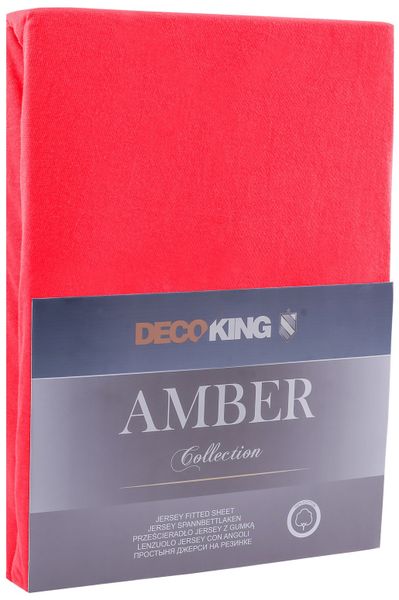 Prześcieradło DecoKing AMBER RED 140-160x200+30 zdjęcie 1
