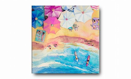 OBRAZ NA PŁÓTNIE 010 Brzeg morza 30x30cm na Arena.pl