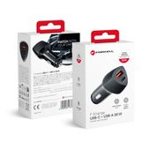 Ładowarka Forcell F-Energy Carbon USB C + USB QC3.0 PD 3A 38W  czarna