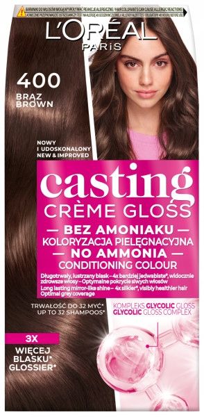 Farba Do Włosów Loreal Paris Casting Creme Gloss 400 Brąz zdjęcie 1