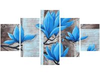 OBRAZ NIEBIESKI KWIAT MAGNOLII