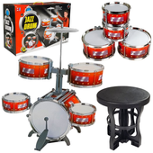 Duża Perkusja 5 Bębnów Talerz Instrument Dziecięcy