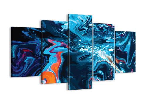 Obraz Na Płótnie - Abstrakcja Błękit  - 150X100 Cm - Ea150X100-4085 na Arena.pl