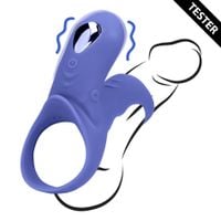 Vibrating Cockring With Clit Stimulation - Tamiya Blue