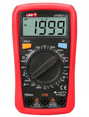 PROFESJONALNY MIERNIK CYFROWY MULTIMETR PRĄDU NAPIĘCIA LCD UNI-T UT33C+ na Arena.pl
