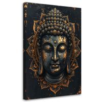 Obraz do salonu sypialni biura, Mandala Budda Zen Spa czarno