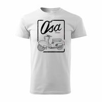 Koszulka motocyklowa z motocyklem dla motocyklisty ze skuterem skuter WFM Osa męska biała L