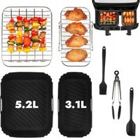 ZESTAW AKCESORIÓW DO FRYTKOWNICY AIRFRYER TEFAL EY9018 DUAL EASY FRY 5,2L