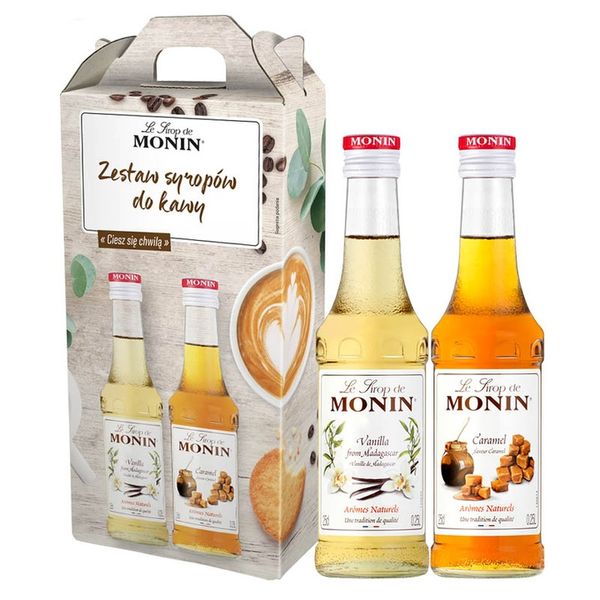Syrop do kawy Monin zestaw mix smaków 250ml Wanilia i Karmel zdjęcie 1
