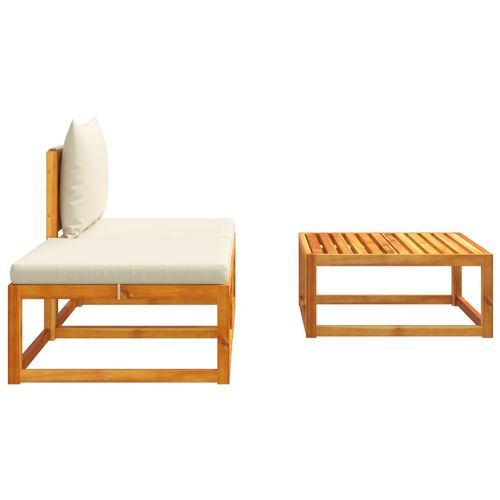 3-częściowy zestaw wypoczynkowy do ogrodu z poduszkami, drewno akacjowe i l na Arena.pl