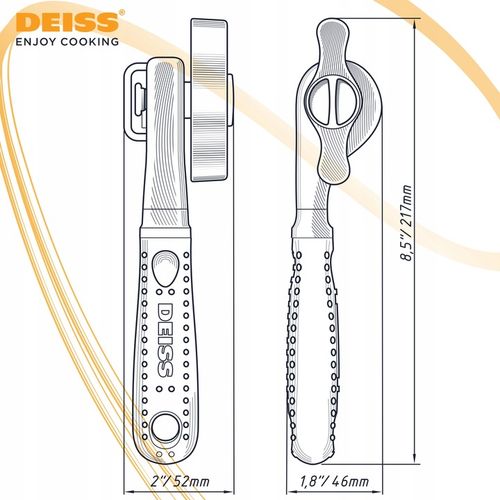 Deiss PRO Otwieracz do puszek konserw solidny na Arena.pl