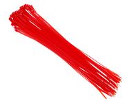 Opaski kablowe nylonowe 300x3,6 mm, czerwone, 100 szt.