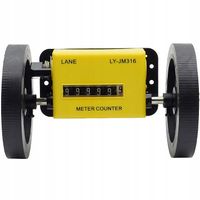 LICZNIK METRÓW DŁUGOŚCI MATERIAŁU FOLI WŁÓKNINY GUMOWE KOŁA 6 CYFR RESET