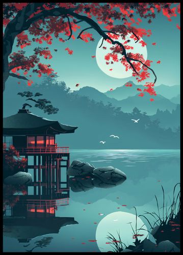 Plakat 64x90cm Japoński Pawilon na Arena.pl