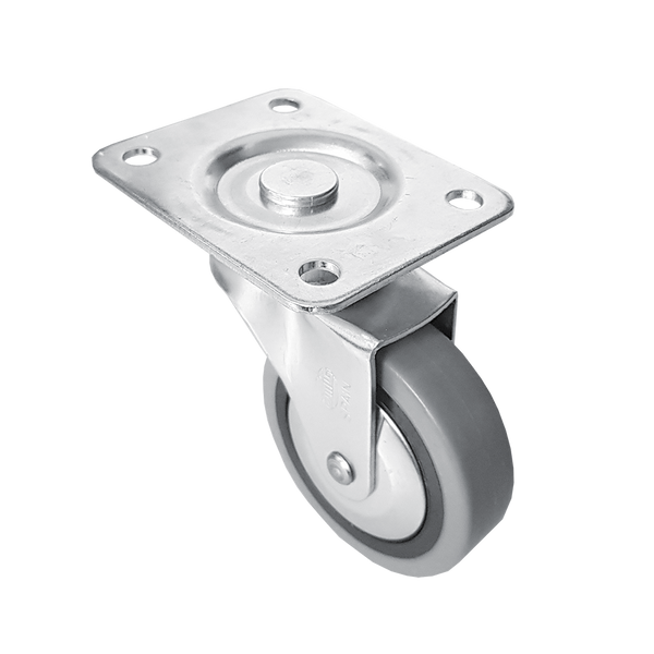 Zestaw jezdny fi 60, gumowane, łożysko kulkowe, 2 x z hamulcem + 2 x bez zdjęcie 5