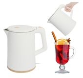 Czajnik elektryczny bezprzewodowy mały turystyczny 1500W 1.2l obrotowy