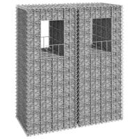 Emaga Gabion Basket Posts 2 pcs 15.7"x15.7"x39.4" Iron