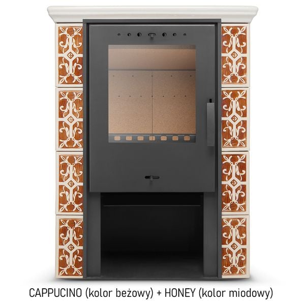 Kominek kaflowy piec wkład kominkowy wolnostojący koza JASMIN 3 kolory zdjęcie 15