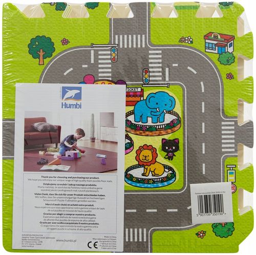 MATA PIANKOWA EDUKACYJNA PUZZLE GRUBE 1 CM MIASTO ULICE DROGI DLA DZIECI na Arena.pl