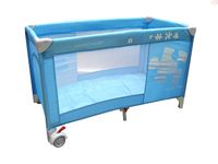 EUROBABY QX805 BLUE PUZZLE Lozeczko podrozne KOJE