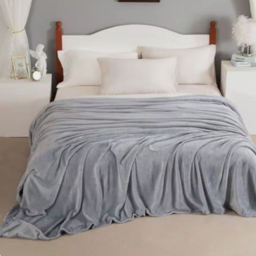 KOC GŁADKI NA PREZENT NARZUTA NA ŁÓŻKO PLED 200X220 CM SZARY CIEPŁY DUŻY na Arena.pl