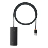 hub 4w1 baseus lite series usb do 4x usb 3.0 1m (czarny)