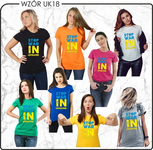 T-SHIRT KOSZULKA WOLNA UKRAINA SLAVA UKRAINI na Arena.pl