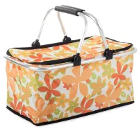 Koszyk piknikowy termiczny na piknik lub zakupy różne kolory do wyboru Rodzaj / wzór - Biały w kwiaty